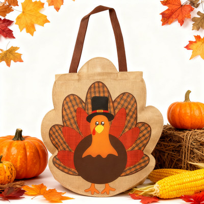 GameXcel Sturdy Felt Turkey Sign Bright Color Thanksgiving Fall Door Hanger