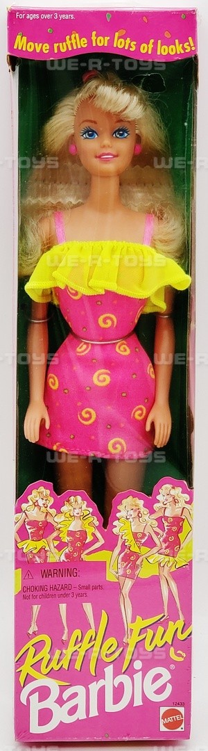 Ruffle Fun Barbie Doll Ruffle For Lots Of Looks 1994 Mattel 12433