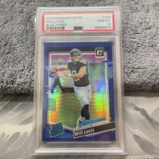 2023 Panini Donruss Optic Will Levis Blue Hyper Prizm PSA 10 #298 RC Rookie Card