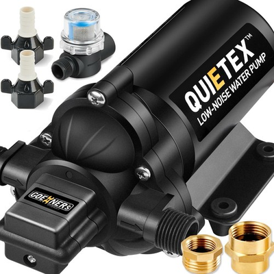 #ad 12V RV Water Pump 4.5 GPM 45 PSI Quiet Diaphragm w Pressure Switch $77.59