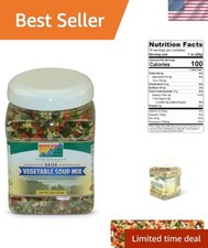 Dried Vegetable Soup Mix Jar 10oz - Gluten-Free, Non-GMO Long Shelf Life