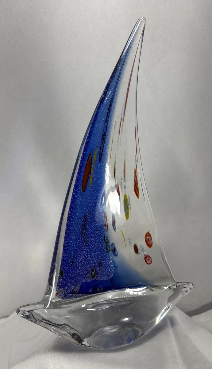 Tetsu MURANO ムラノ ディノ ロジン アート ヨット 帆船 Murano Glass Sailboat Indiana Italian Art Glass for sale | eBay