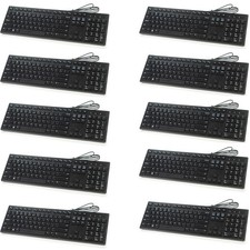 Lot of 10 Dell KB216-BK-US USB Wired BLACK Mu...