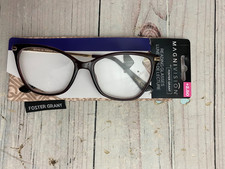 2.50 Strength Reading Glasses Foster Grant MagniVision With Case Soft