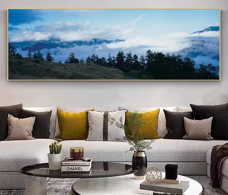 Panoramic View Mountain Cloud Forest Landscape Canvas Print Wall Art Home Decor