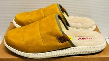 New Men Olukai Mua Ili Golden/Sand Bone Leather Mule Slippers Size 9