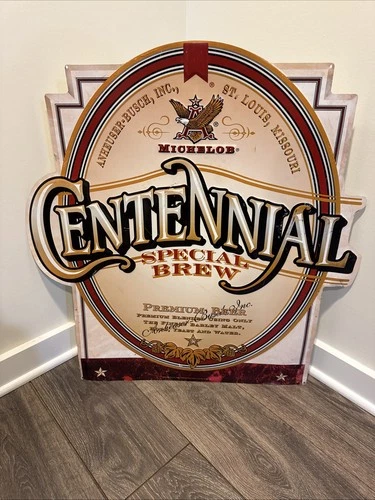 Vintage 1996 Michelob Centennial Special Brew Beer Metal Embossed Sign 30x29