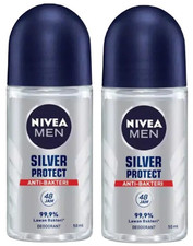 2 PK NIVEA Men Silver Protect Roll-On Deodora...