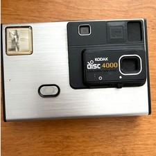 Vintage Kodak Disc 4000 Camera 1970's Photography Works Silver  Black