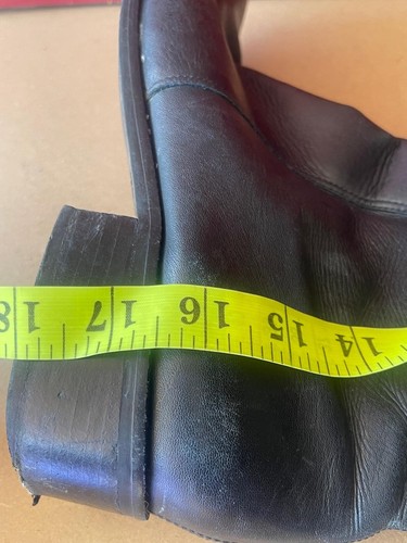 Dune Women's Black Leather Side Zip Knee High Boot Size 40 A19 - Picture 8 of 11