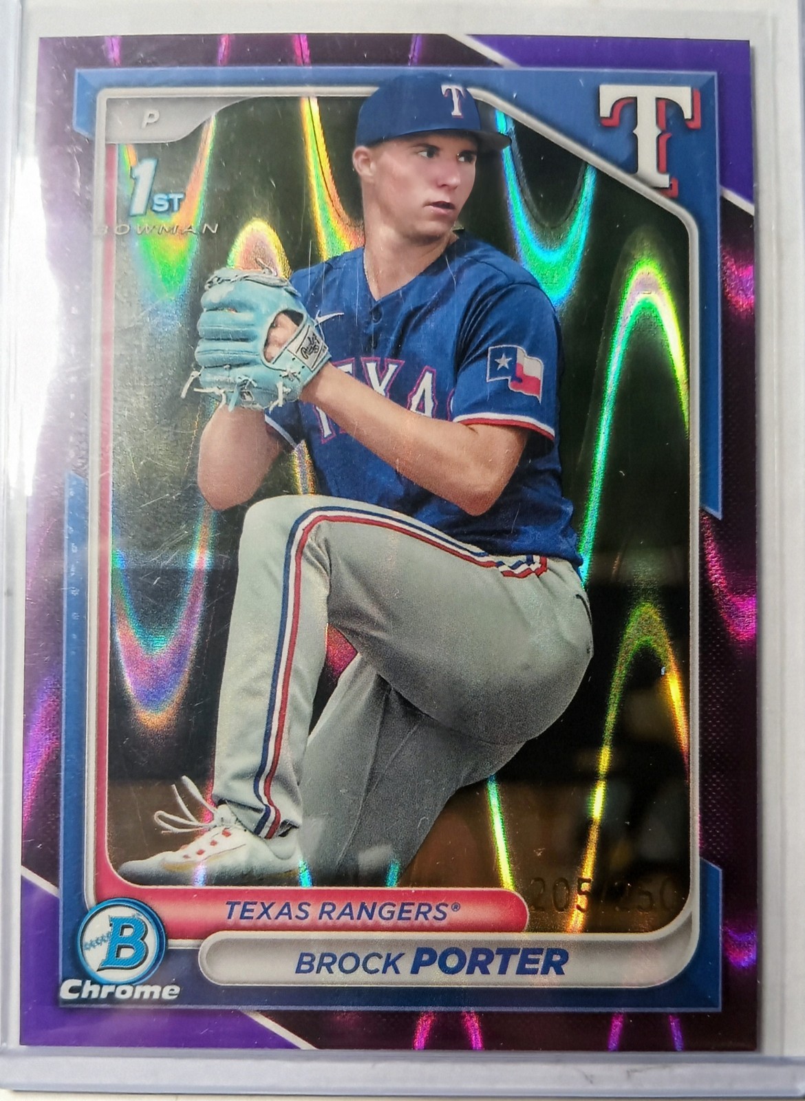 2024 Bowman - Chrome Prospects Brock Porter #BCP-36 Purple Refractor /250 (RC)
