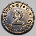 Germany 1937 A 2 Reichspfennig, KM#90, UNC (toned) — photo 2