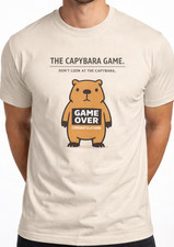 Funny Capybara Game Over Shirt Gift For Gamer Animal Lover Teenager Unisex 