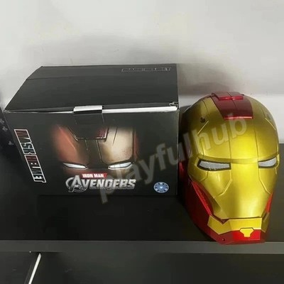 Iron Man Helmet Mk5 Electric Touch Control Helmet 1/1 Cosplay Led Eyes Mask