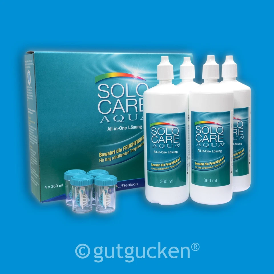 Menicon Solocare Aqua Pflegemittel Systempack für weiche Kontaktlinsen 4 x 360ml (07786788)