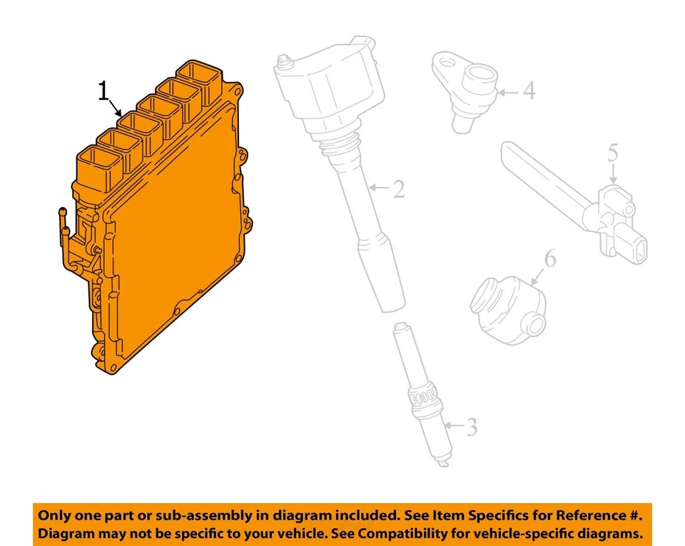 Módulo de control electrónico ECM del motor compatible con BMW 740i 644607 16-18 Foto 3 de 4