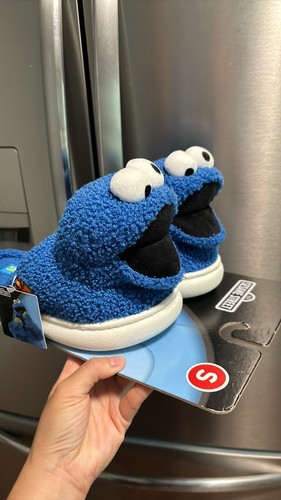 Sesame Street Cookie Monster Elmo Toddler 3D Head Top Slippers size S NWT - Picture 4 of 8