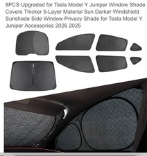 8PCS Window Shade Set for 2025-2026 Tesla Model Y Juniper Sunshades