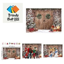 Soft Polyester 10x8FT Winter Backdrop - Vibrant Rustic Barn Wood Appeal