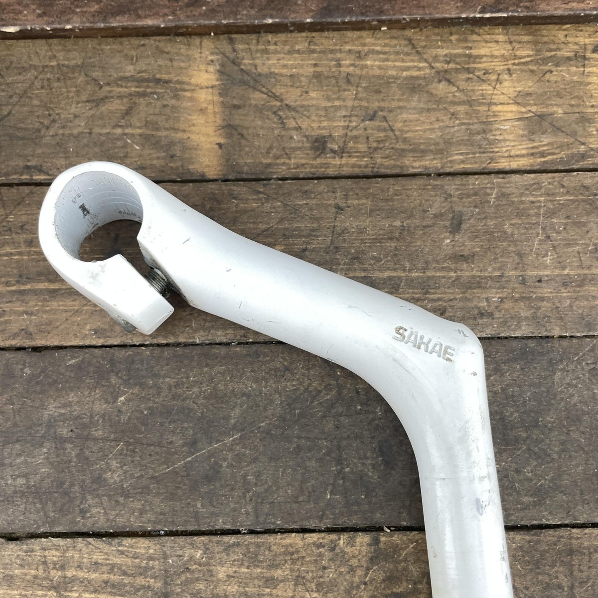 Vintage Sakae SR Quill Stem 100mm 25.4mm Clamp High Rise White