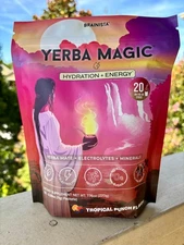 Brainista Yerba Mate Yerba Magic Tea Powder Electrolytes Minerals Tropical Punch