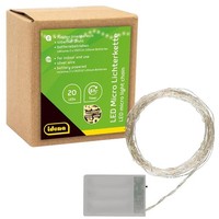 Idena 20Er LED Micro-Lichterkette Warmweiß FüR Innen Batteriebetrieben Timer