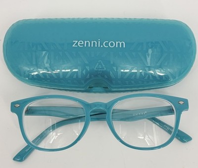 Zenni Optical Women's Aqua Eyeglasses Frames 2032324 with Case