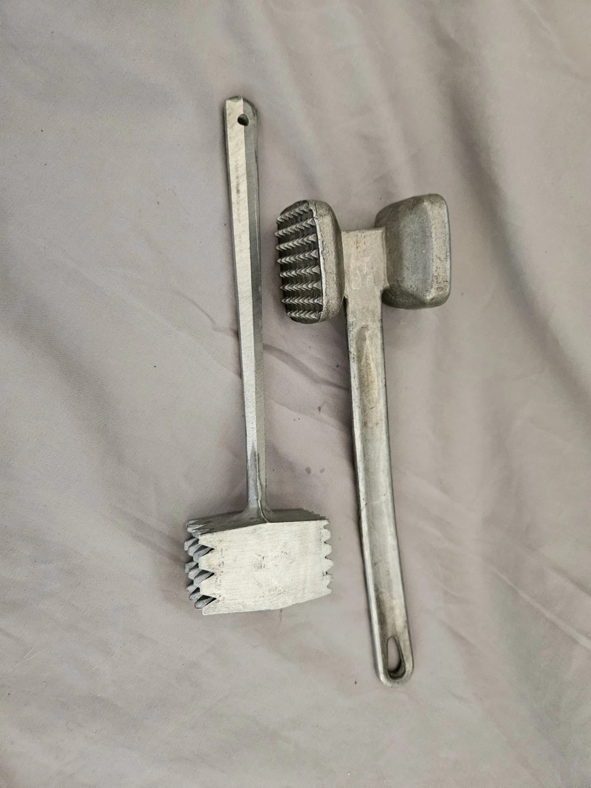 Vintage metal meat tenderizers