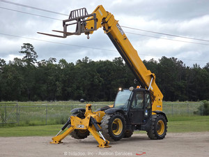 2017 JCB 510-56 56' 10,000 lbs Telescopic Reach Forklift Telehandler Cab bidadoo