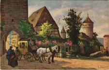 Old postcard postcard Rothenburg near the Klingentor GERMANY (1076497)
