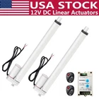 2x 18" Linear Actuator +Remote Control Heavy Duty 1500N/330lbs Electric 12VMotor