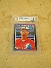 1989 Donruss # 42 Randy Johnson Rookie  Montreal Expos BECKETT Grade 7.5 NM+