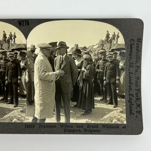 Fotos antiguas de la Primera Guerra Mundial Keystone View Co 19265 presidente Wilson y marca Whitlock - Imagen 3 de 8