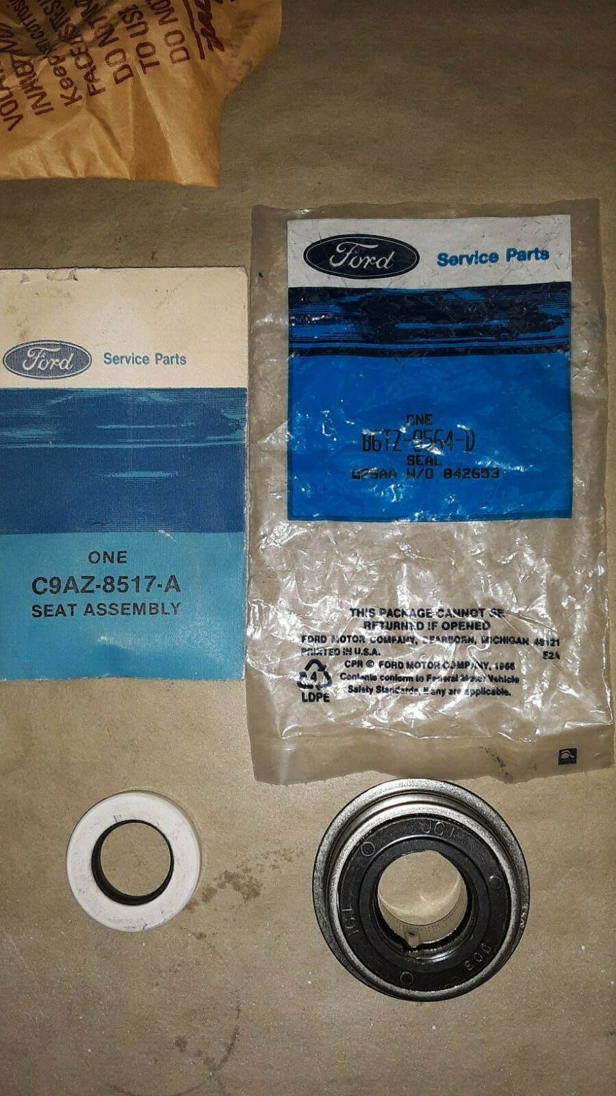 Ford 302 water pump bearing with seal and seat. Boss 302 water pump eBay