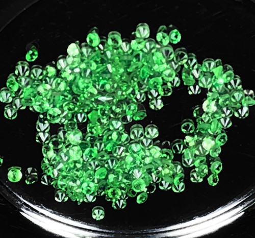 Shipping 5.00cts 1.2mm Round Lot Natural Unheat Green Tsavorite Garnet - Picture 2 of 3