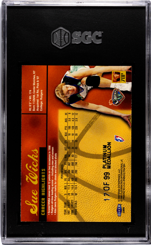 1999 Fleer Ultra WNBA Sue Wicks #70P Platinum Medallion SGC 9 #17/99 - Picture 2 of 2