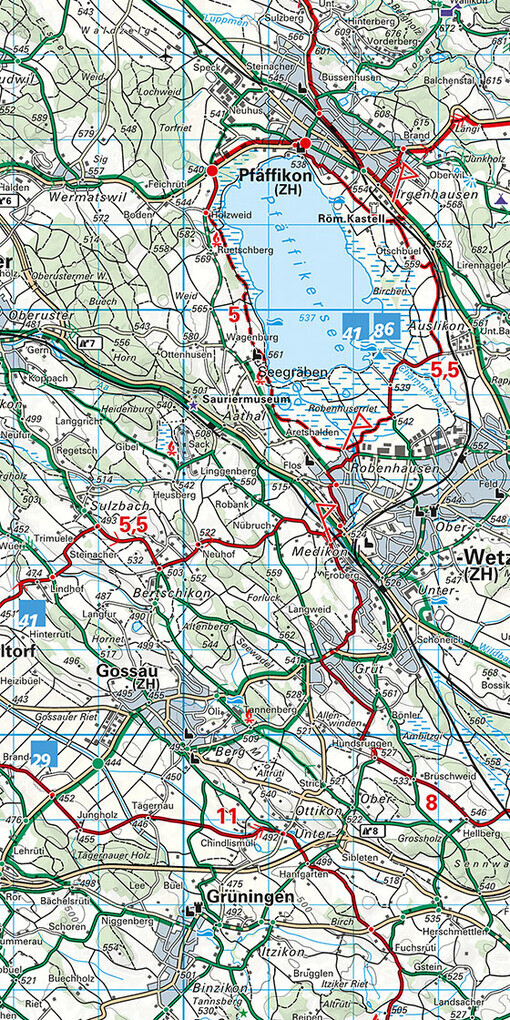 Thumbnail - Kuf Schweiz Radkarte 06 Zürich 1 : 60 000 | Deutsch