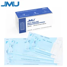 200/Box JMU Self Sealing Sterilization Pouches w/ Indicator Autoclave Sterilizer