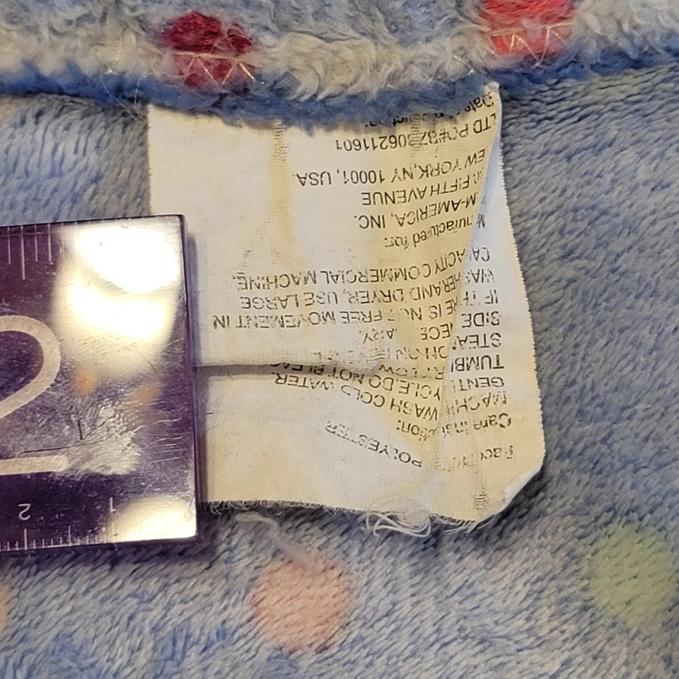 Manta de bebé PEM America lunares texturizados azul rosa amarillo aguamarina suave polar Foto 3 de 4