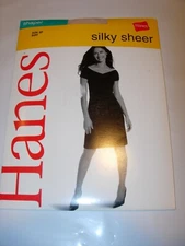 WOMENS HANES BUFF NUDE SHAPER SILKY SHEER STOCKINGS PANTYHOSE NYLONS SIZE EF