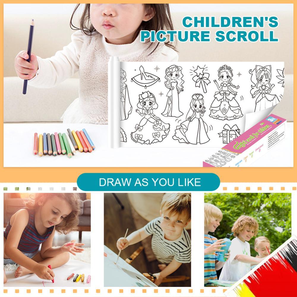 DIY Color Filler Paper Mehrzweck mit Bleistift für Kinder Geschenk (Süße Prinzes