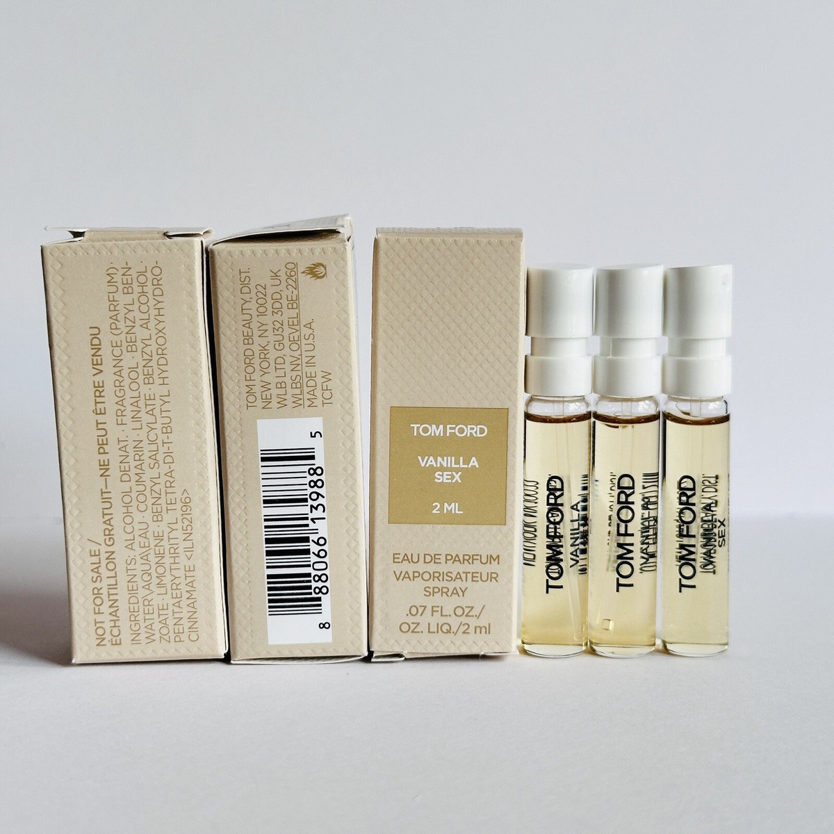 3 x Tom Ford Vanilla Sex Eau De Parfum EDP Sample Spray 2ml 3 x Tom Ford Vanilla Sex Eau De Parfum EDP Sample Spray 2ml