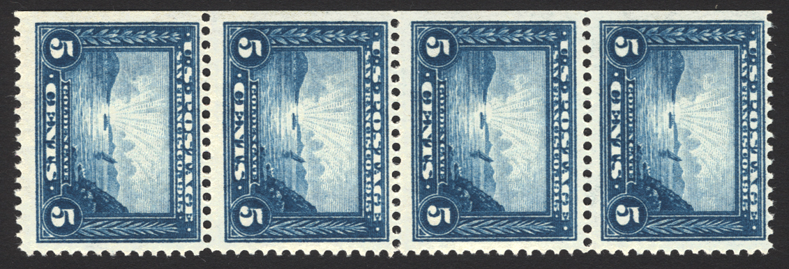 399 5c Blue 1913 VF Pan Pacific Expo Mint Vertical Strip of 4 | eBay