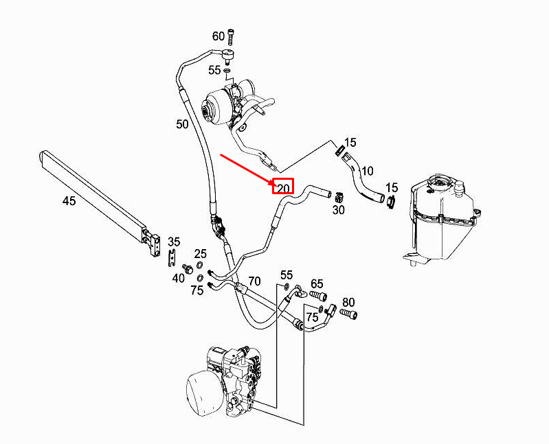 MERCEDES-BENZ S W222 Oil Low Pressure Line A2223203300