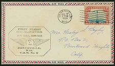 1930 FIRST FLIGHT INAUGURATING AIRMAIL SERVICE JANESVILLE, WI - CAM 9 (ESP#1261)