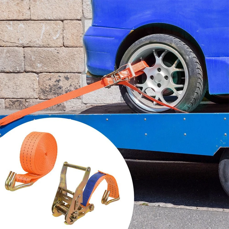 Spanngurte mit Ratsche und Haken 4 x 2000kg 6m 2t Zurrgurte TÜV GS zweiteilig DE - Bild 4 von 4