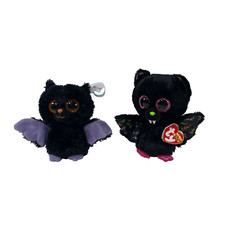 Ty Beanie Boos Halloween Bat Lot of 2 6" w/Tags Stuffed Animal