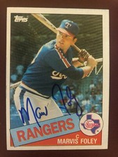 1985 Topps SIGNED: Marvis Foley, RANGERS #621