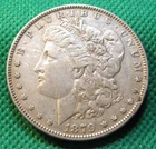 Morgan Silver Dollar 1879 P - XF Error on Hair - #S891