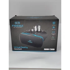 Feebz vr Headset Black Blue VR Phone Compatible  3D 360 Video Games